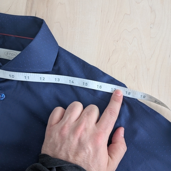 🇸🇪ETON Men's Navy Blue Shirt - Picture 10 of 13